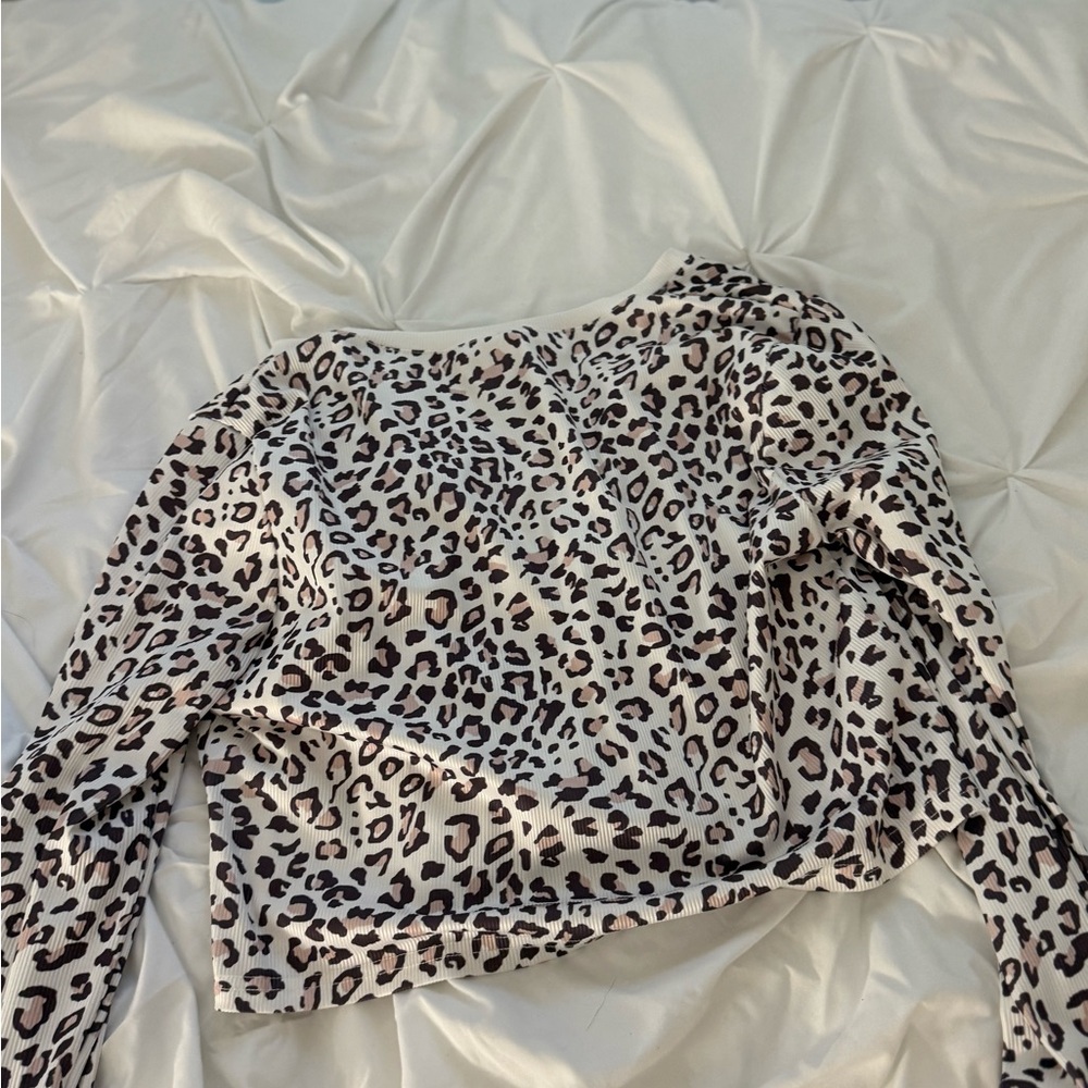 SHEIN Animal Print Long Sleeve Top